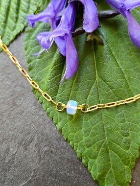 NWT Welo Opal 24k Gold-Plated Paperclip Chain Bracelet